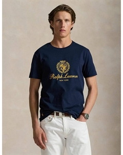Футболка с короткими рукавами и логотипом синий Polo ralph lauren