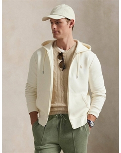 Толстовка на молнии с капюшоном из двойного трикотажа бежевый Laredoute