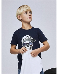 Футболка с принтом череп синий Name it