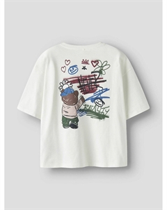 Футболка с короткими рукавами с принтом спереди и сзади бежевый Name it