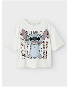 Футболка с короткими рукавами Stitch белый Laredoute
