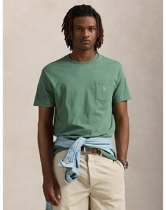 Футболка с карманом Classic Fit из джерси зеленый Polo ralph lauren