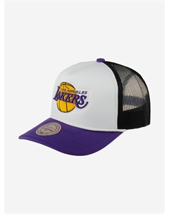 Бейсболка с сеточкой MITCHELL NESS HT8363-LALWHIT Los Angeles Lakers NBA (белый), Белый Mitchell and ness
