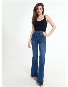 Брюки женские джинсовые flare fit синие Mark formelle