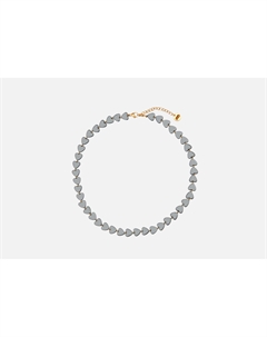 Чокер Из натурального гематита в форме сердечек 1 шт Mr&mrs wolf