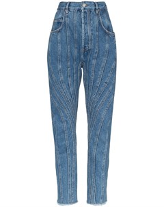 Mugler джинсы с декоративной строчкой 40 синий Mugler