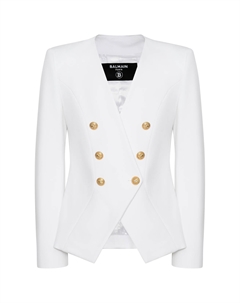 Пиджак двубортный с золотыми пуговицами Balmain