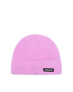 Шапка с подворотом, розовая Msgm