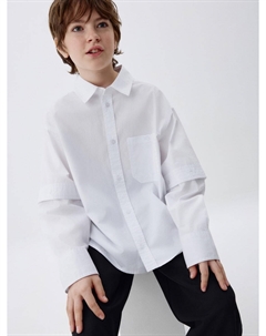 Школьная рубашка с отстегивающимися рукавами для мальчиков Sela