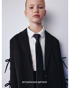 Черный жакет с бантиками для девочек Sela