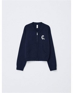 Вязаный бомбер для девочек Sela