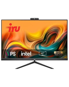 27" Моноблок Office 27IH5P2K QHD, Intel Core i5 11400, 8ГБ DDR4, 256ГБ SSD, FreeDOS черный Iru