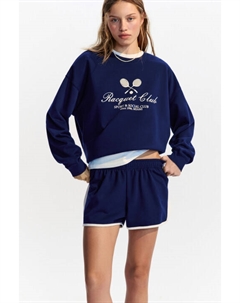 Свитшот oversize трикотажный с принтом Befree