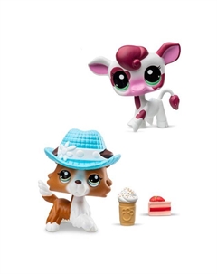 Игровой набор из 2 фигурок животных с аксессуарами коллекция Пара друзей Littlest pet shop