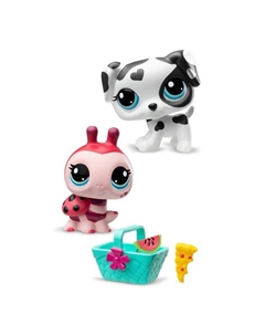 Игровой набор из 2 фигурок животных с аксессуарами коллекция Пара друзей Littlest pet shop