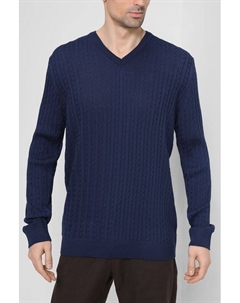 Шерстяной пуловер с узором косы Marco di radi