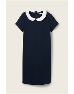 Платье трикотажное с коротким рукавом и воротником Tom tailor