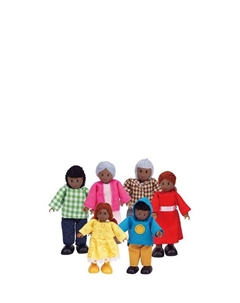 Набор мини-кукол Афроамериканская семья Hape