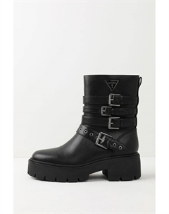 Сапоги на массивной подошве с ремешками Guess