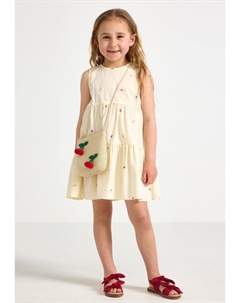 Повседневное платье WITH EMBROIDERY, светло-желтый Lindex