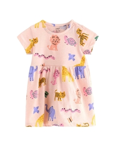 Платье из джерси SHORT-SLEEVED, фуксия Lindex