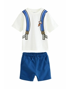 Футболка с принтом SHORT SLEEVE SET, белый Next