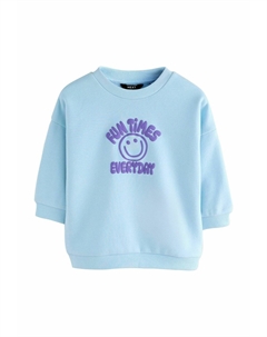 Толстовка PRINTED CREW NECK, синий Next