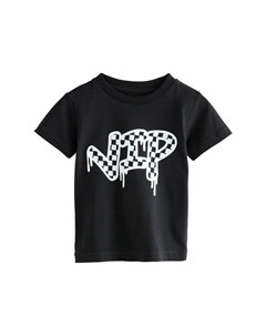 Футболка с принтом REGULAR FIT SHORT SLEEVE GRAPHIC, черный Next