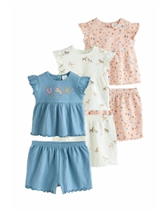 Шорты REGULAR FIT FRILL SET 6 PIECE, фуксия Next