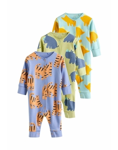 Пижама FOOTLESS 3 PACK, синий Next