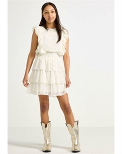 Повседневное платье WITH FLOUNCES, белый Lindex