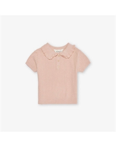 Хлопковая поло с коротким рукавом и рельефным узором 2-10 лет Adorables, оранжевый H&m