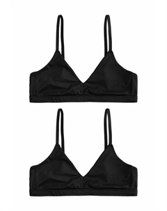 Треугольный бюстгальтер 2 PACK, черный Next