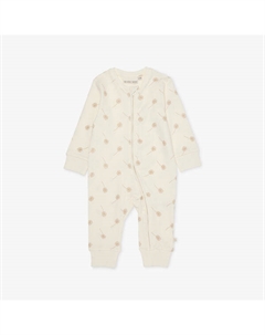 Песочник из хлопкового джерси с круглым вырезом 3-18 месяцев, бежевый The little tailor