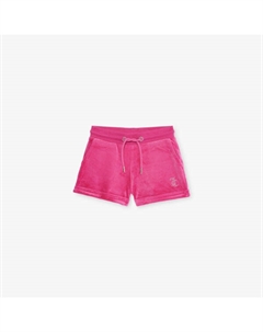 Шорты из велюра с вышитым стразами логотипом и накладными карманами 7-16 лет, фиолетовый Juicy couture