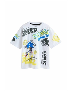 Футболка с принтом LICENSED SONIC REGULAR FIT, белый Next
