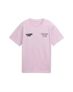 Футболка с принтом, цвет Grayish Pink Tom tailor