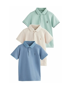 Поло SHORT SLEEVE 3 PACK, зеленый Next