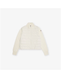Кардиган вязаный с лого-патчем, белый Moncler