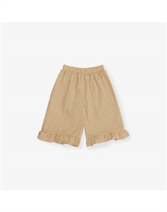 Штаны в клетку с рюшами, золотой Organic zoo