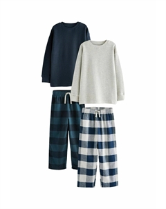 Пижама LONG SLEEVE CHECK 2 PACK, синий Next