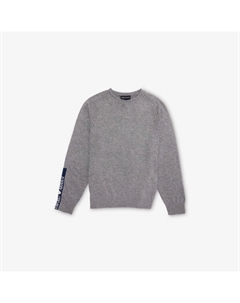 Джемпер с длинным рукавом и вышитым логотипом, серый Emporio armani