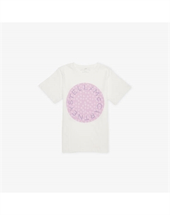 Футболка с коротким рукавом и принтом логотипа, белый Stella mccartney