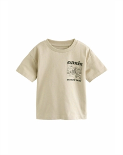 Футболка с принтом REGULAR FIT, бежевый Next