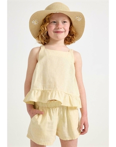 Топ TANK WITH FLOUNCE, светло-желтый Lindex