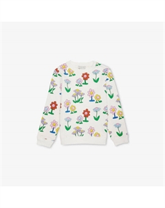 Свитшот из хлопкового джерси с круглым вырезом и цветочным принтом 4-14 лет, мультиколор Stella mccartney