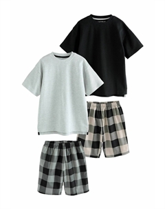 Пижама CHECK 2 PACK SET, черный Next