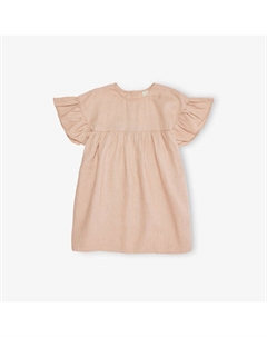 Платье Adorables из льна с оборкой 2-10 лет, бежевый H&m