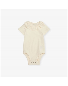 Боди Adorables из хлопкового джерси с коротким рукавом и вышитым воротником 4 месяца-3 года, белый H&m