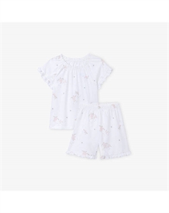 Пижамы из хлопка с принтом черепашек 7-12 лет, белый The little white company